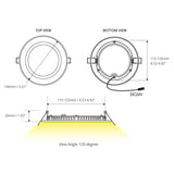 2 Pk Radiance LPC 0140 LED Downlight 3000 8W 570-680lm Dimmable  - Prism One