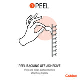 Cablox 8x8 2 Pack Bundle Premium Cable Management Adhesive Cord Organizer Universal Cable Fit  - Prism One