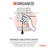 Cablox Mini 2x8 Premium Cable Management Adhesive Cord Organizer Universal Cable Fit  - Prism One