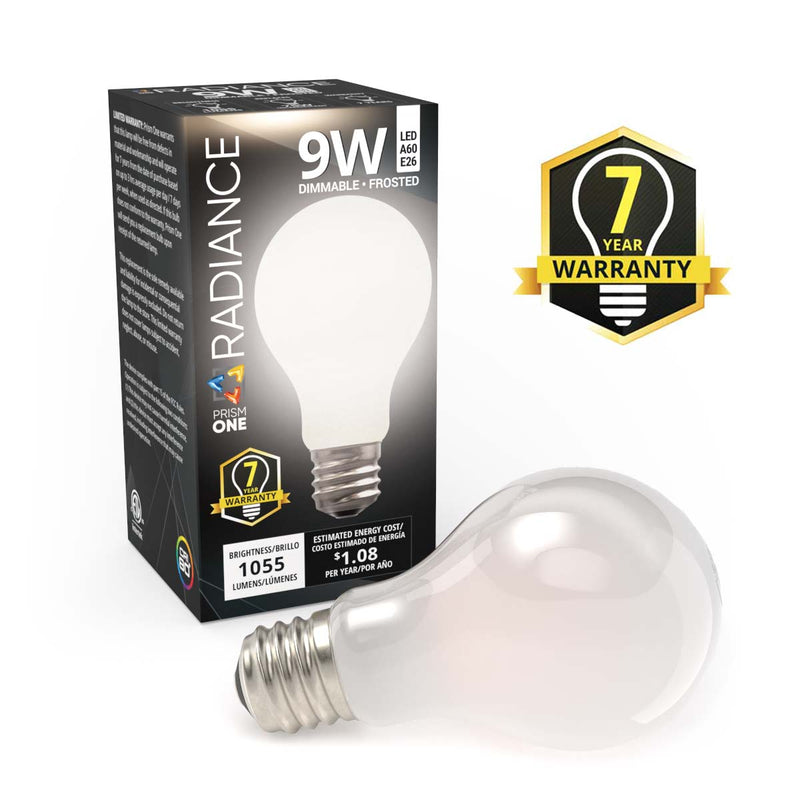 Radiance A60/A19 LED Dimmable 9W Bulb 6PK  - Prism One